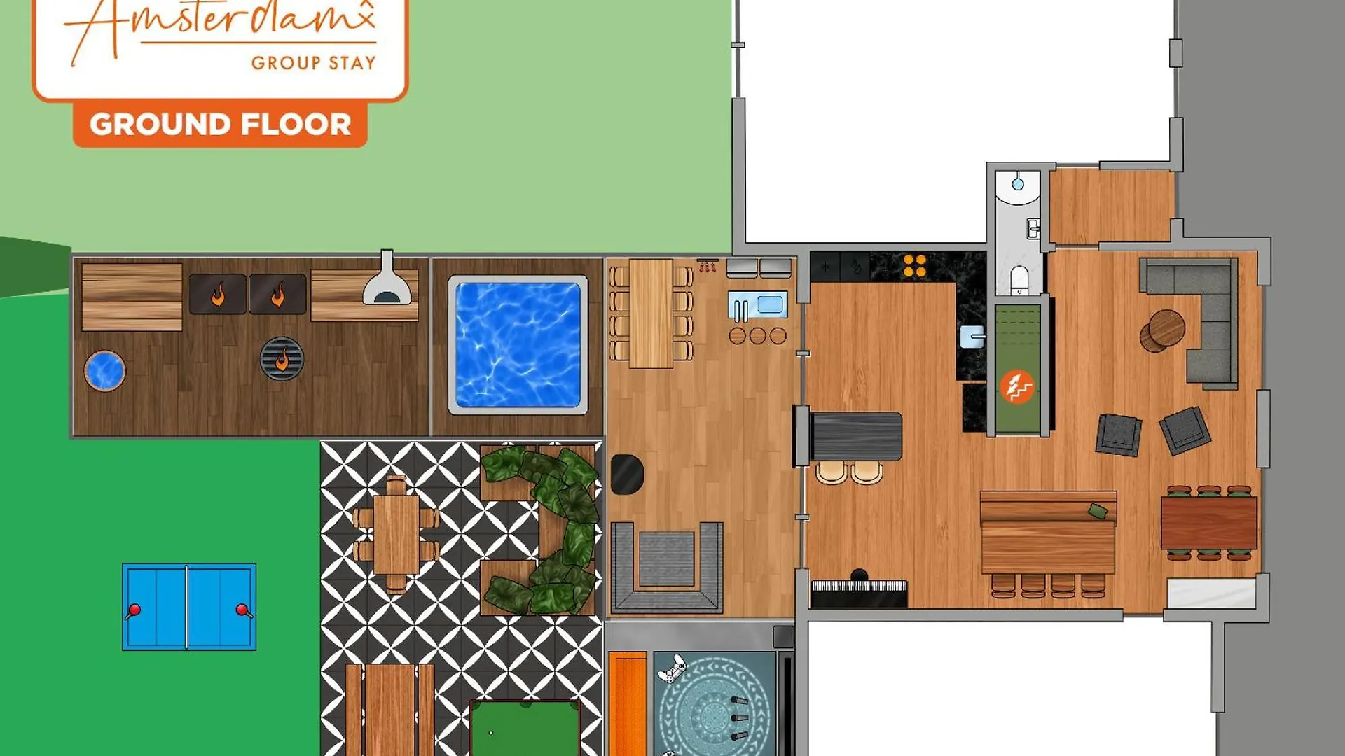 Vakantiehuis Amsterdam Group Stay - Jacuzzi, Sauna & Cinema Zwanenburg